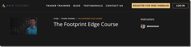 Axia Futures – The Footprint Edge Course