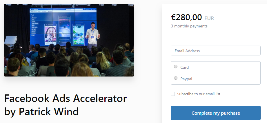 Patrick Wind – Facebook Ads Accelerator 2019